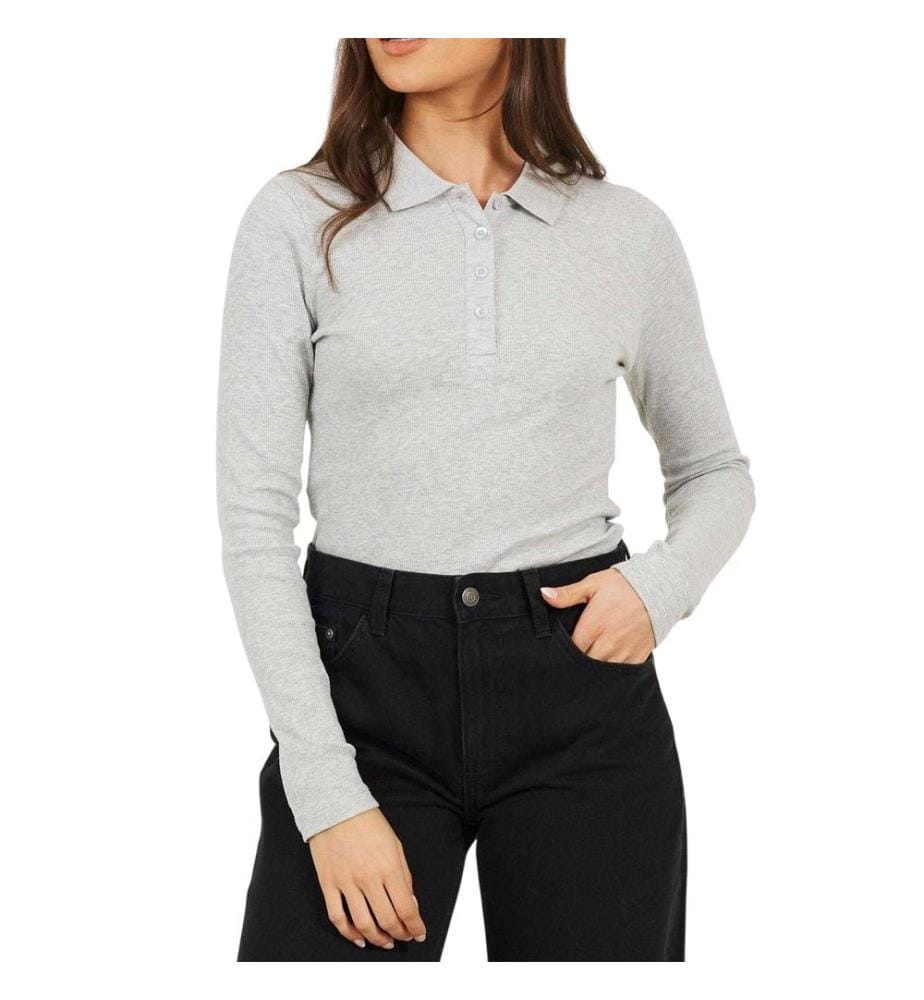 Brave Soul Maglietta Polo A costine Donna