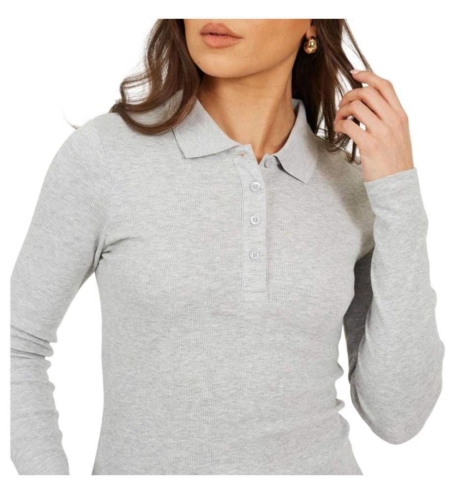 Brave Soul Maglietta Polo A costine Donna
