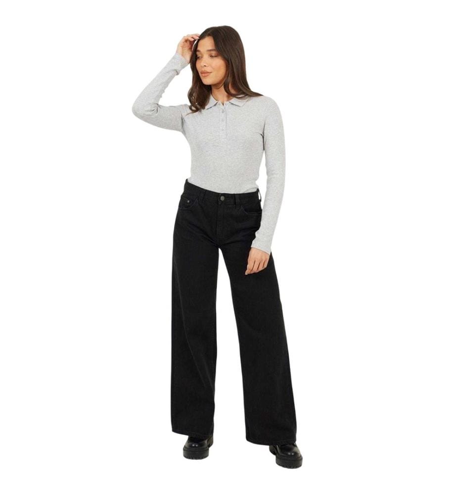 Brave Soul Maglietta Polo A costine Donna