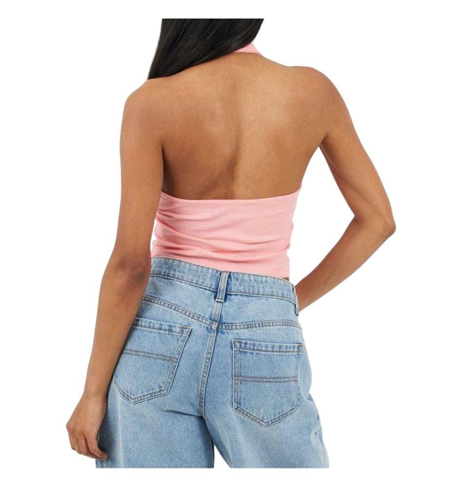 Brave Soul Maglietta Corta Scollo all´Americana Senza Maniche Donna