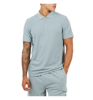 Brave Soul - Poloshirt für Herren, mit kurzem Reissverschluss, kurzärmlig