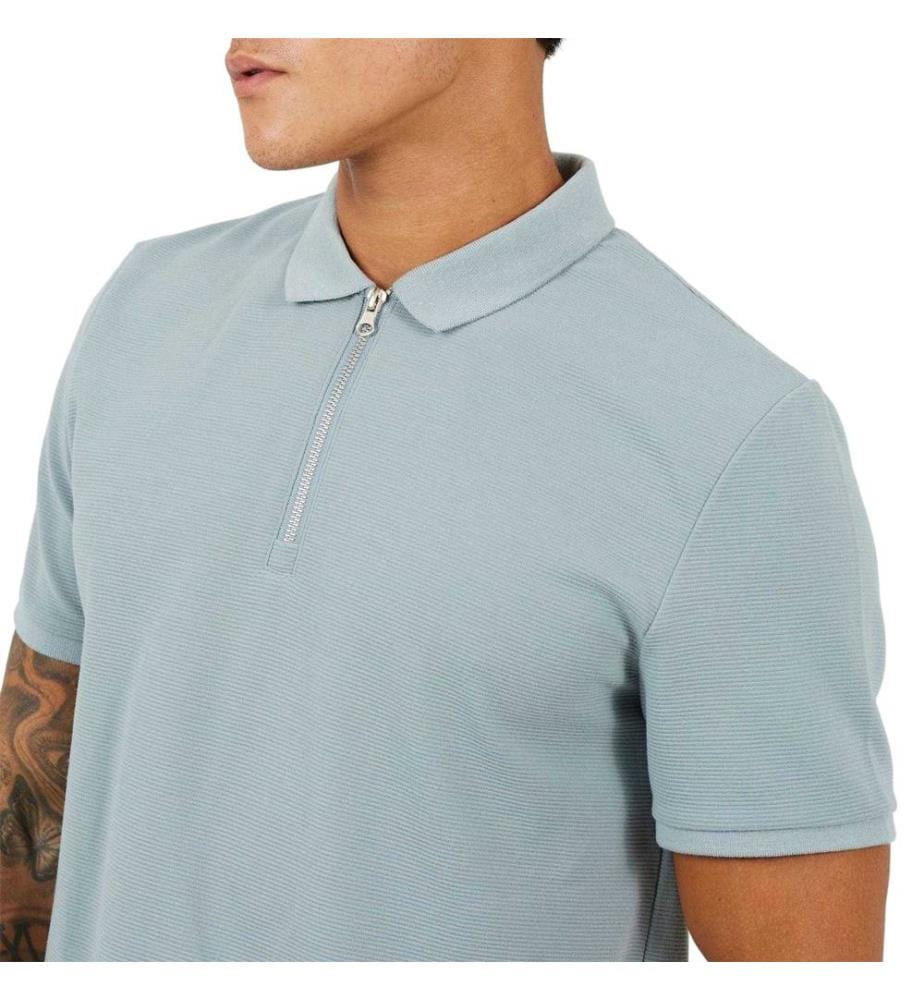 Brave Soul - Poloshirt für Herren, mit kurzem Reissverschluss, kurzärmlig