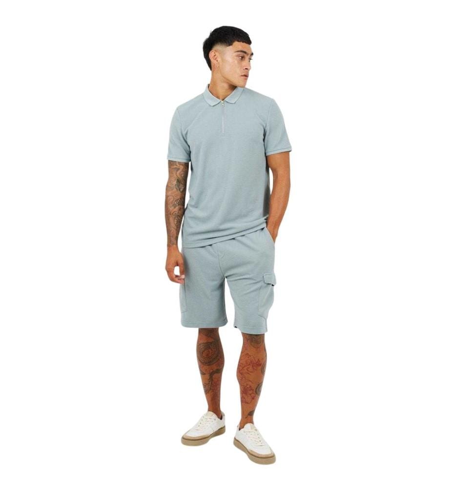 Brave Soul - Poloshirt für Herren, mit kurzem Reissverschluss, kurzärmlig