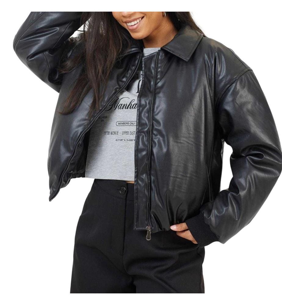 Brave Soul Bomber Oversize Materiale Sintetico Collare Donna