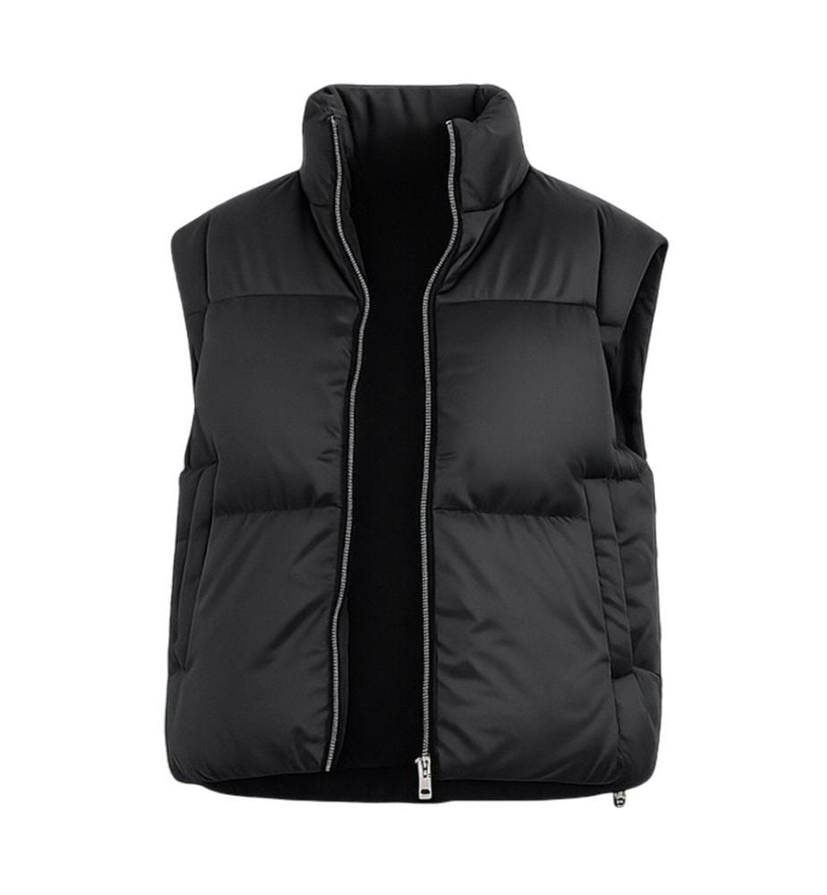Brave Soul Gilet Opaco Collo Alto Donna