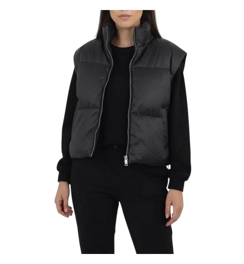 Brave Soul Gilet Opaco Collo Alto Donna