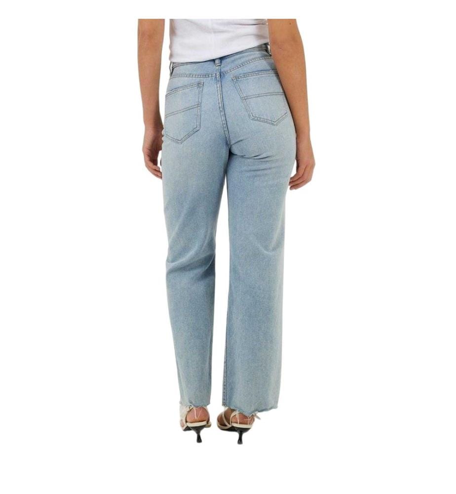 Brave Soul Jeans  Effetto invecchiato Vita Alta Gamba Larga Donna