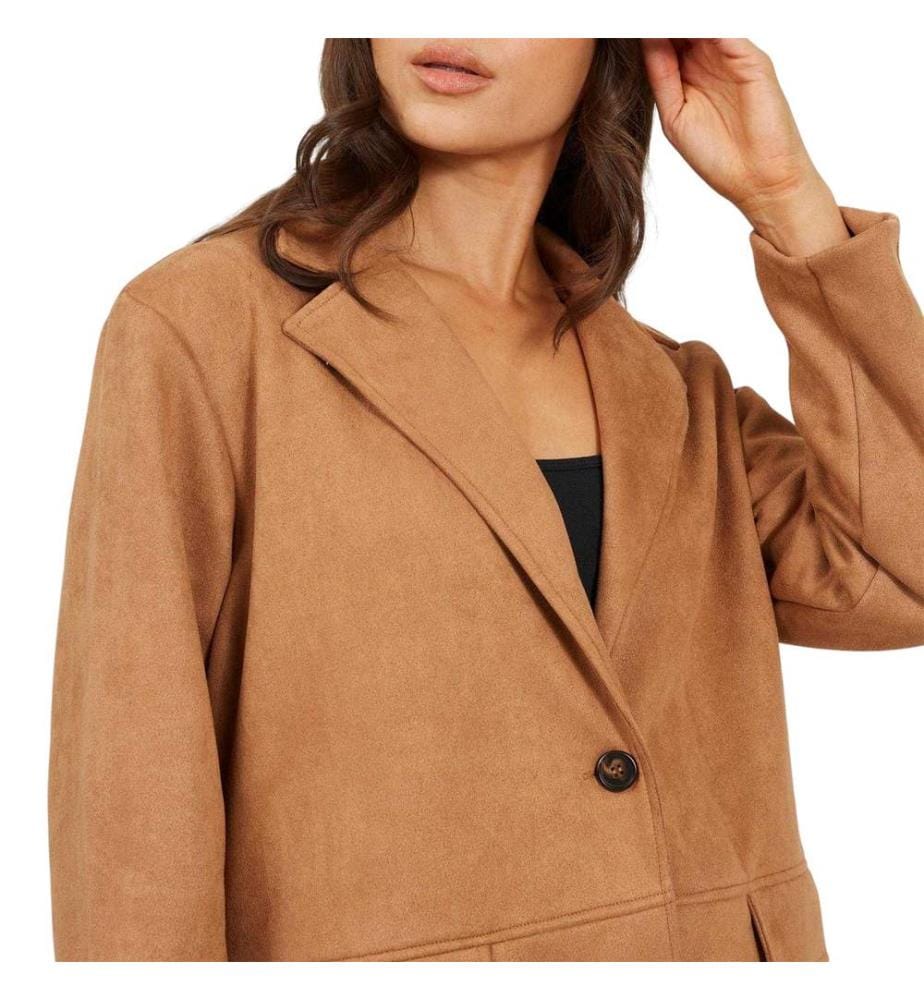 Brave Soul - Blazer für Damen, Wildlederimitat
