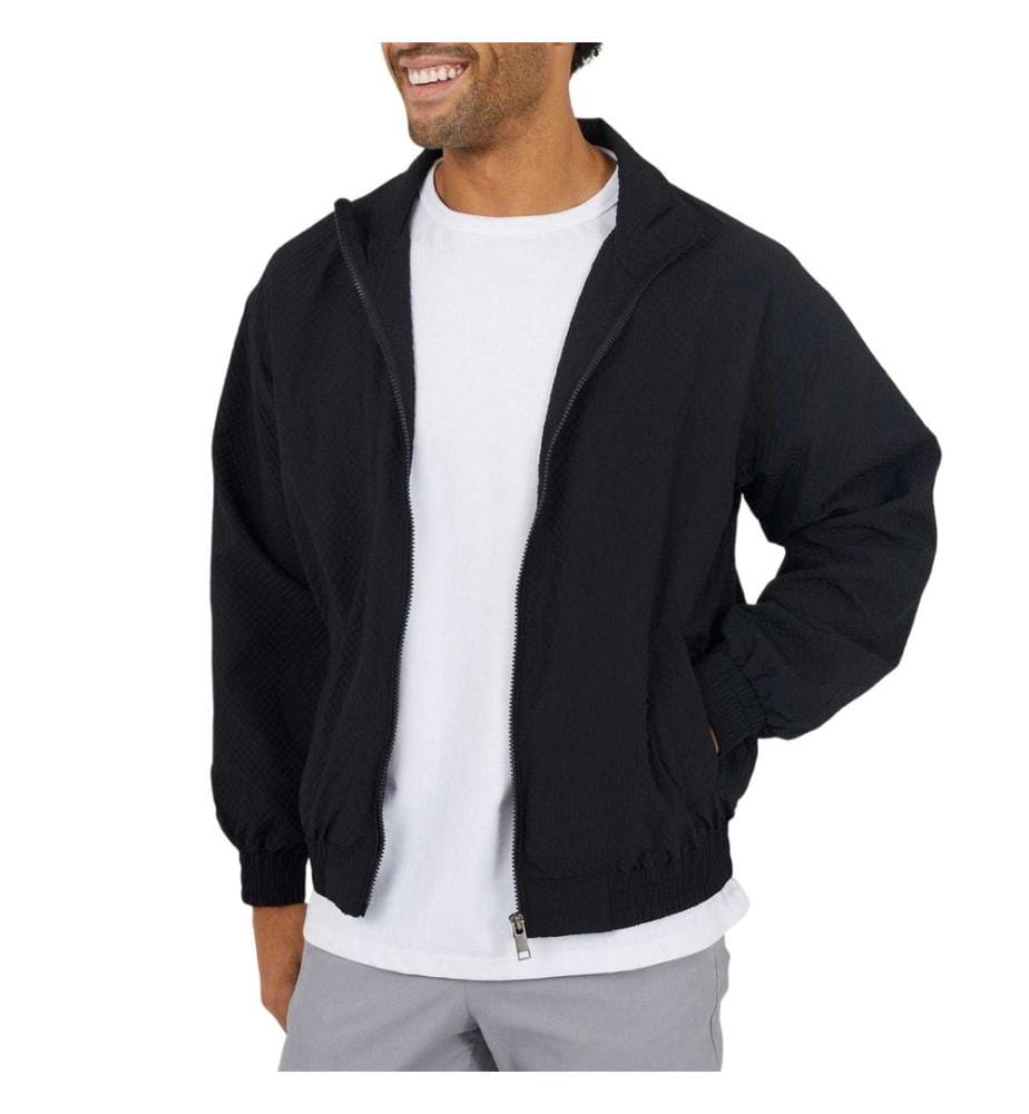 Brave Soul - Trainerjacke für Herren, Seersucker, Übergross