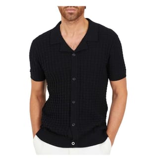 Brave Soul - Hemd für Herren, Revere Kragen, Jacquard