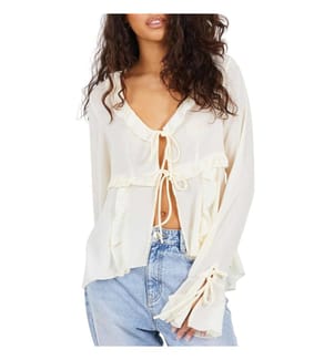 Brave Soul Top Fronzolo Manica Lunga Donna