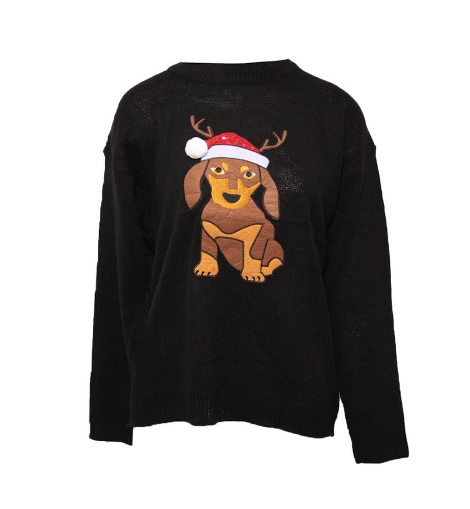 Brave Soul - "Have A Merry Christmas" Pullover für Frauen, Hund