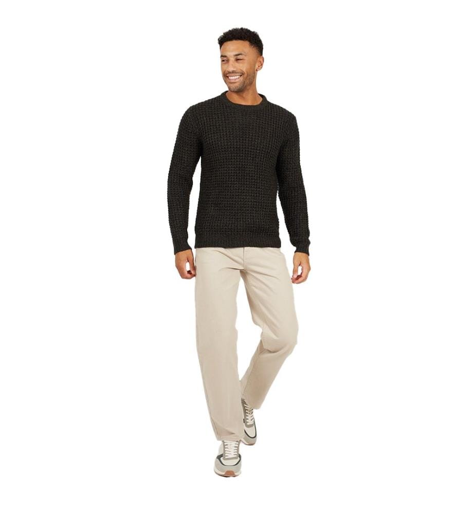 Brave Soul - Sweatshirt für Herren, Rundhalsausschnitt, Waffelstoff