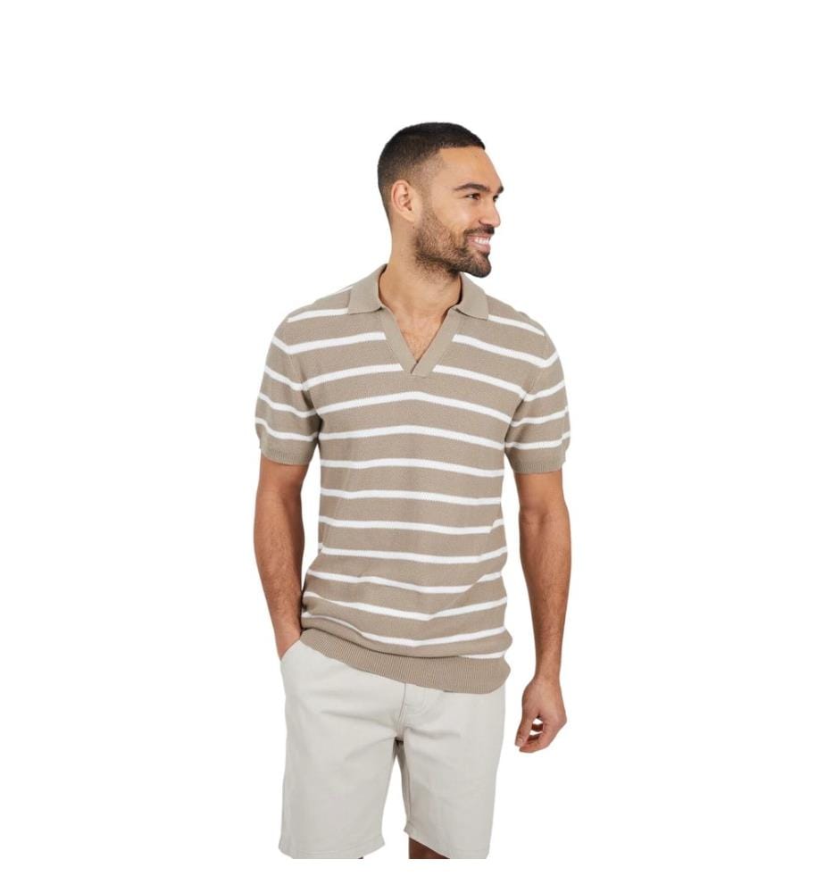 Brave Soul - Poloshirt für Herren, Offener Kragen, kurzärmlig