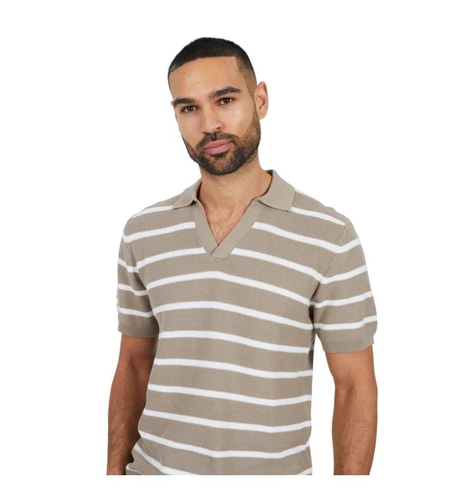 Brave Soul - Poloshirt für Herren, Offener Kragen, kurzärmlig