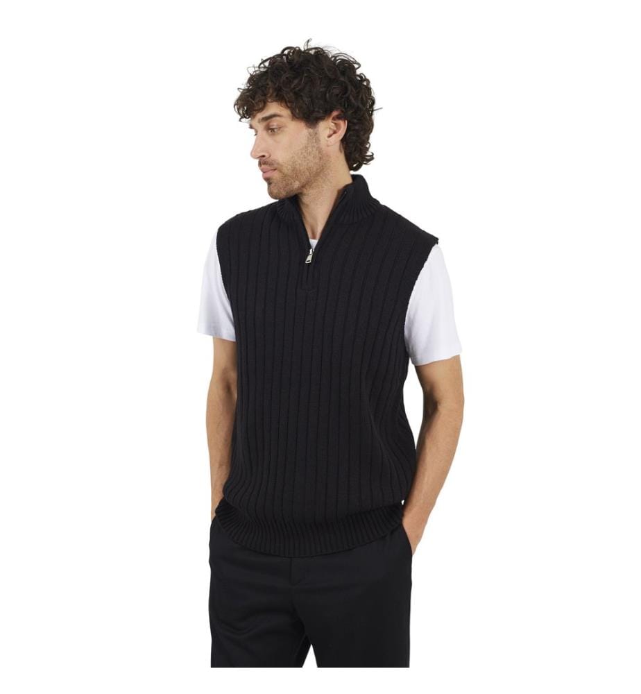 Brave Soul - Pullover für Herren, Weiter Stehkragen, Ärmellos