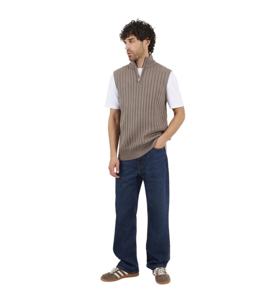 Brave Soul - Pullover für Herren, Weiter Stehkragen, Ärmellos