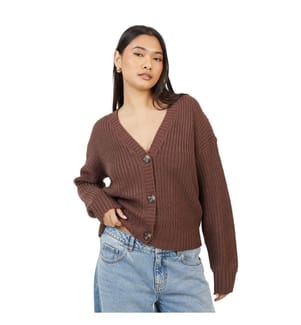 Brave Soul - Strickjacke für Damen, gerippt