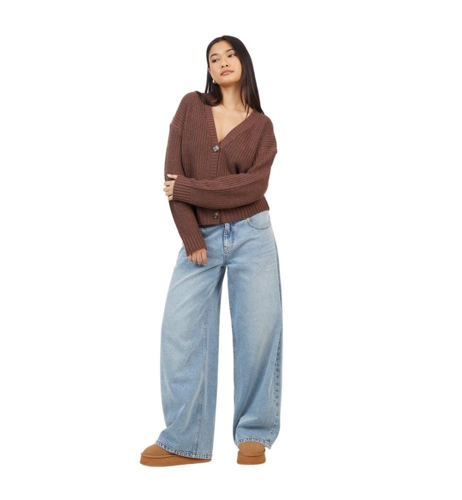 Brave Soul - Strickjacke für Damen, gerippt