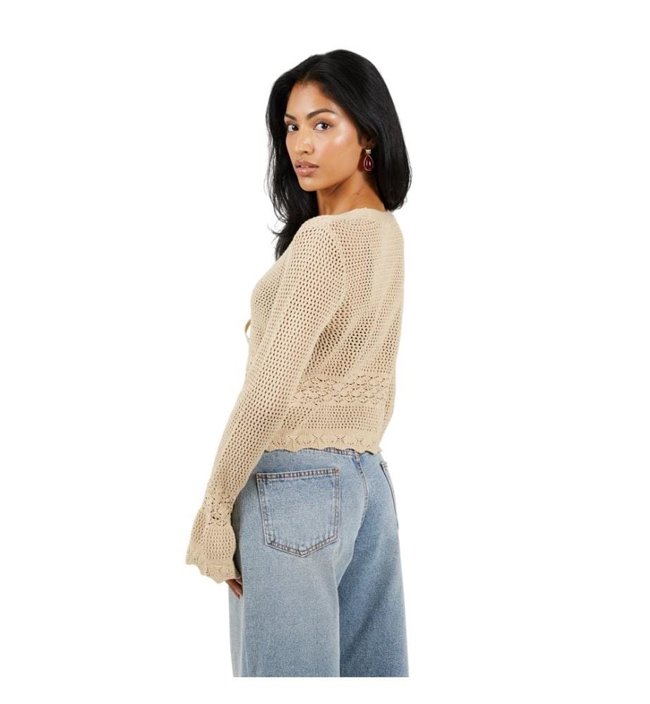 Brave Soul - Strickjacke für Damen, Vorne gebunden