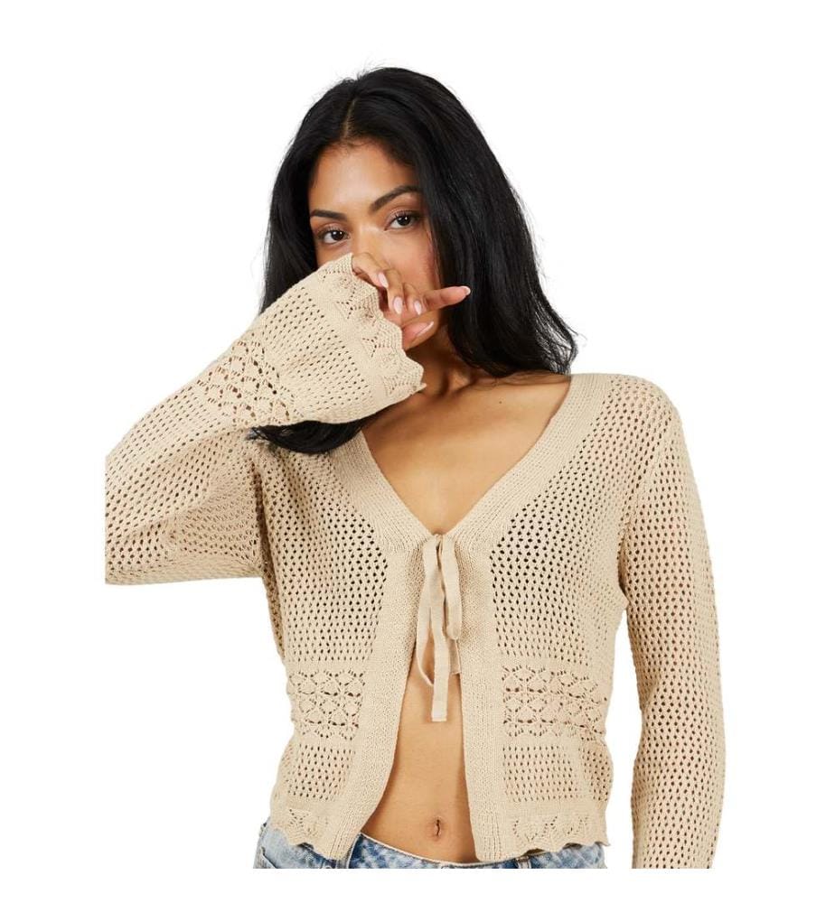 Brave Soul - Strickjacke für Damen, Vorne gebunden