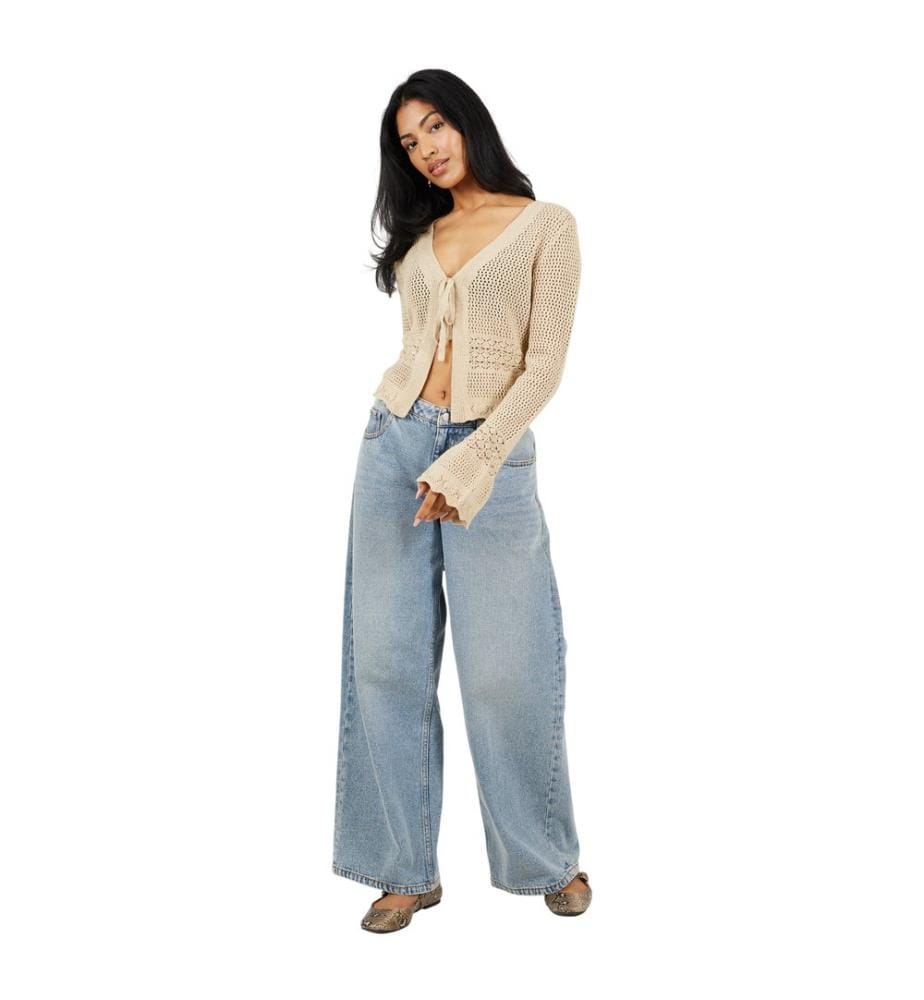 Brave Soul - Strickjacke für Damen, Vorne gebunden