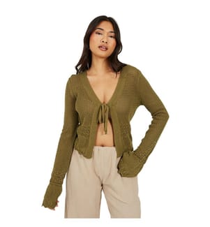 Brave Soul - Strickjacke für Damen, Vorne gebunden