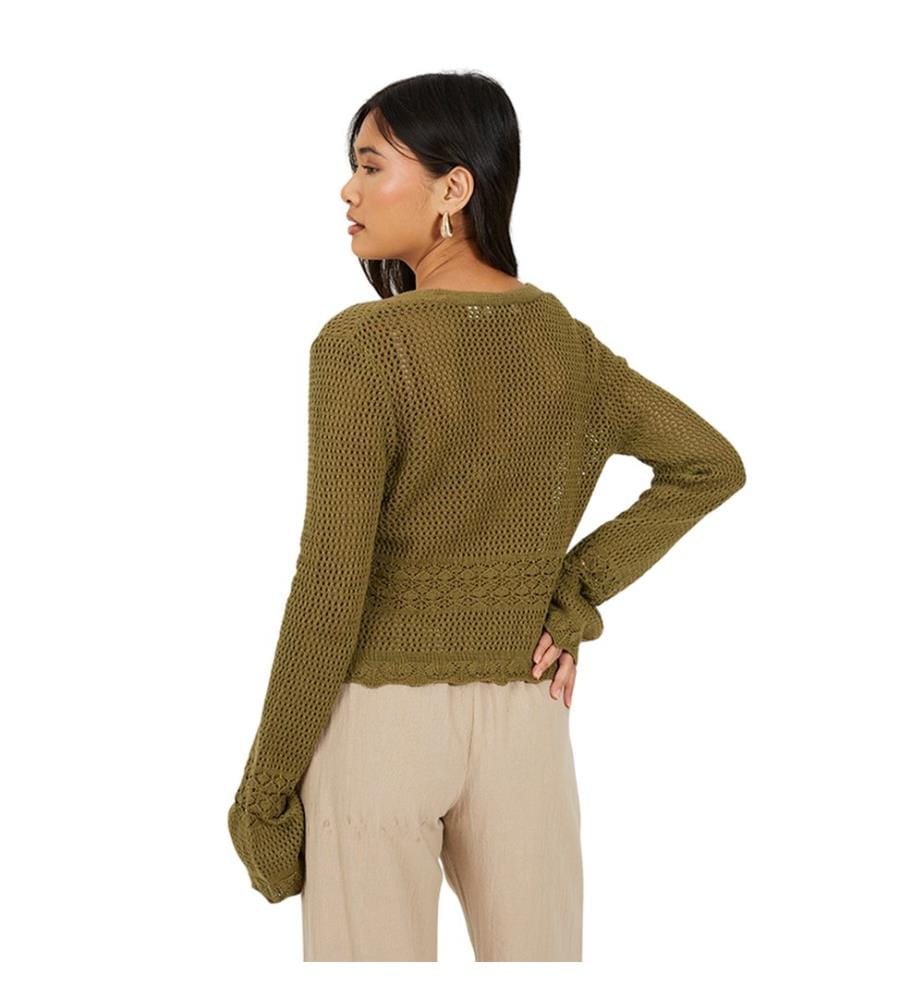 Brave Soul - Strickjacke für Damen, Vorne gebunden