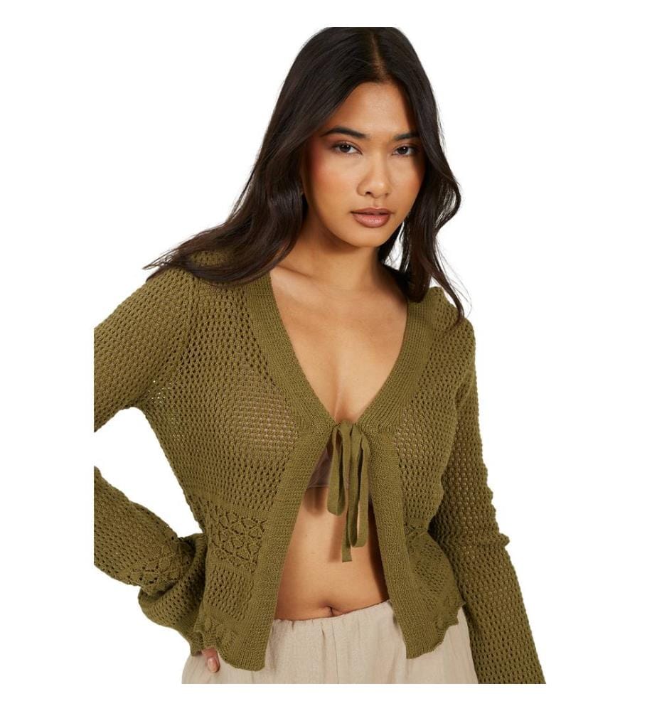 Brave Soul - Strickjacke für Damen, Vorne gebunden