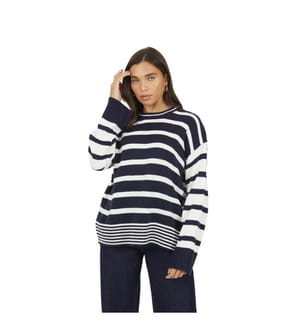 Brave Soul - "Jack" Tunika Pullover für Damen, Rundhalsausschnitt
