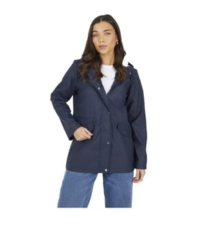 Brave Soul - "Saffy" Regenmantel für Damen, mit Kapuze, Gummiert