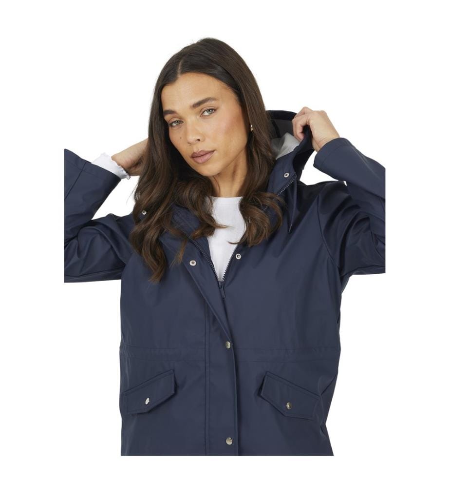Brave Soul - "Saffy" Regenmantel für Damen, mit Kapuze, Gummiert