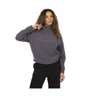 Brave Soul - Sweatshirt für Damen, mit halbem Reissverschluss, Dickes Fleece