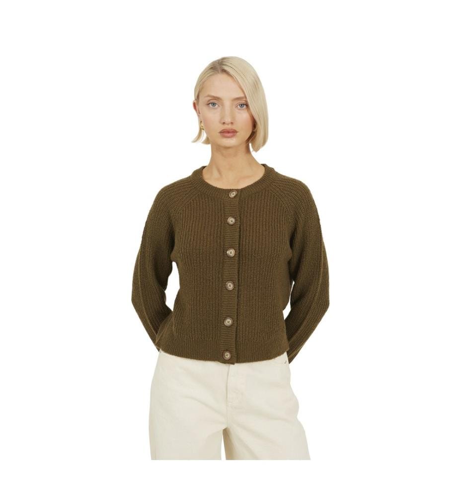 Brave Soul - "Lawson" Strickjacke für Damen, Rundhalsausschnitt, Jerseyware, Raglanärmel