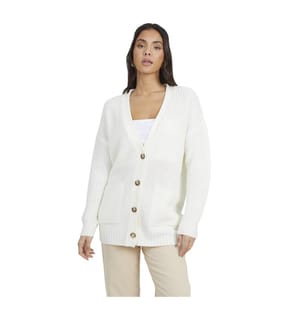 Brave Soul - "Niamos" Strickjacke für Damen, Knopfleiste, Fischnetz