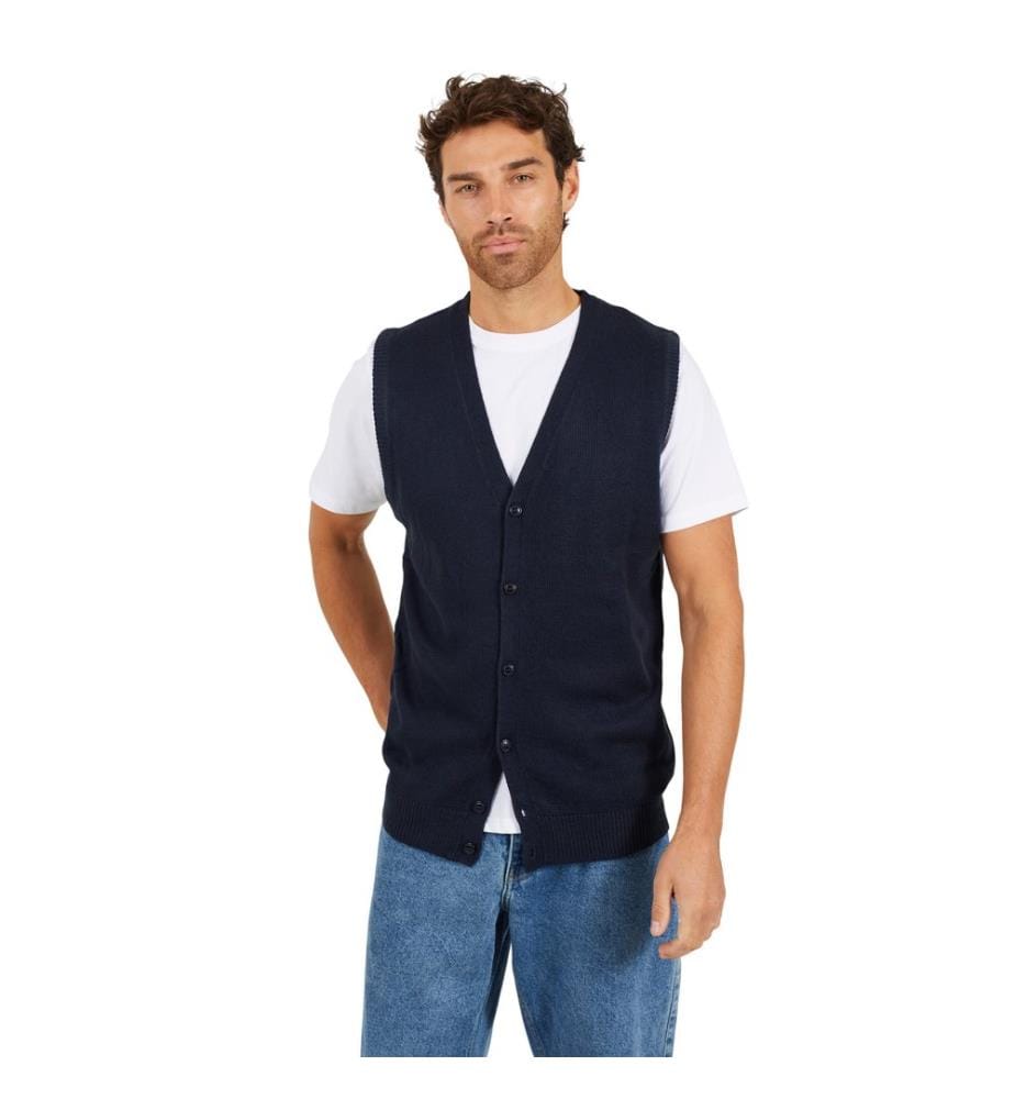 Brave Soul - Weste für Herren, V-Ausschnitt, Jerseyware