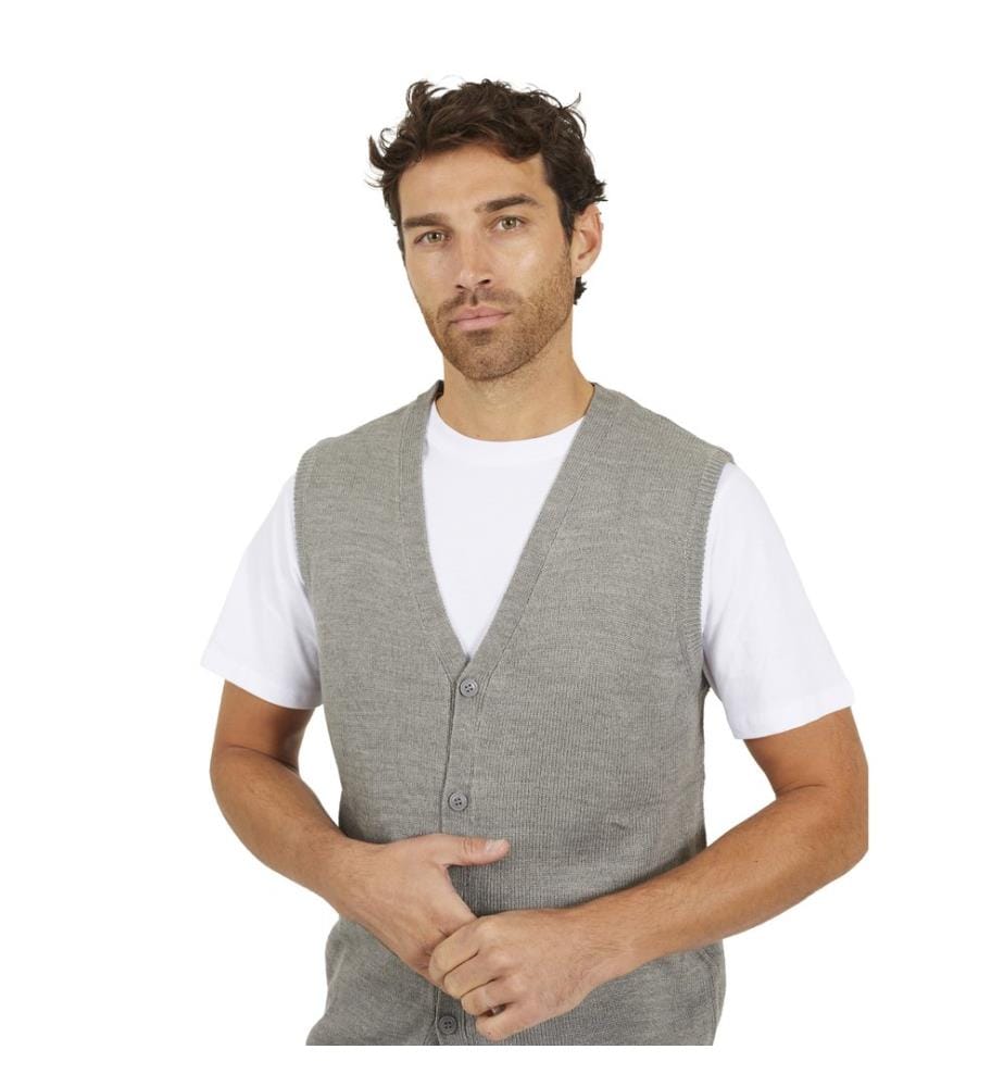 Brave Soul Mens Knitted V Neck Waistcoat