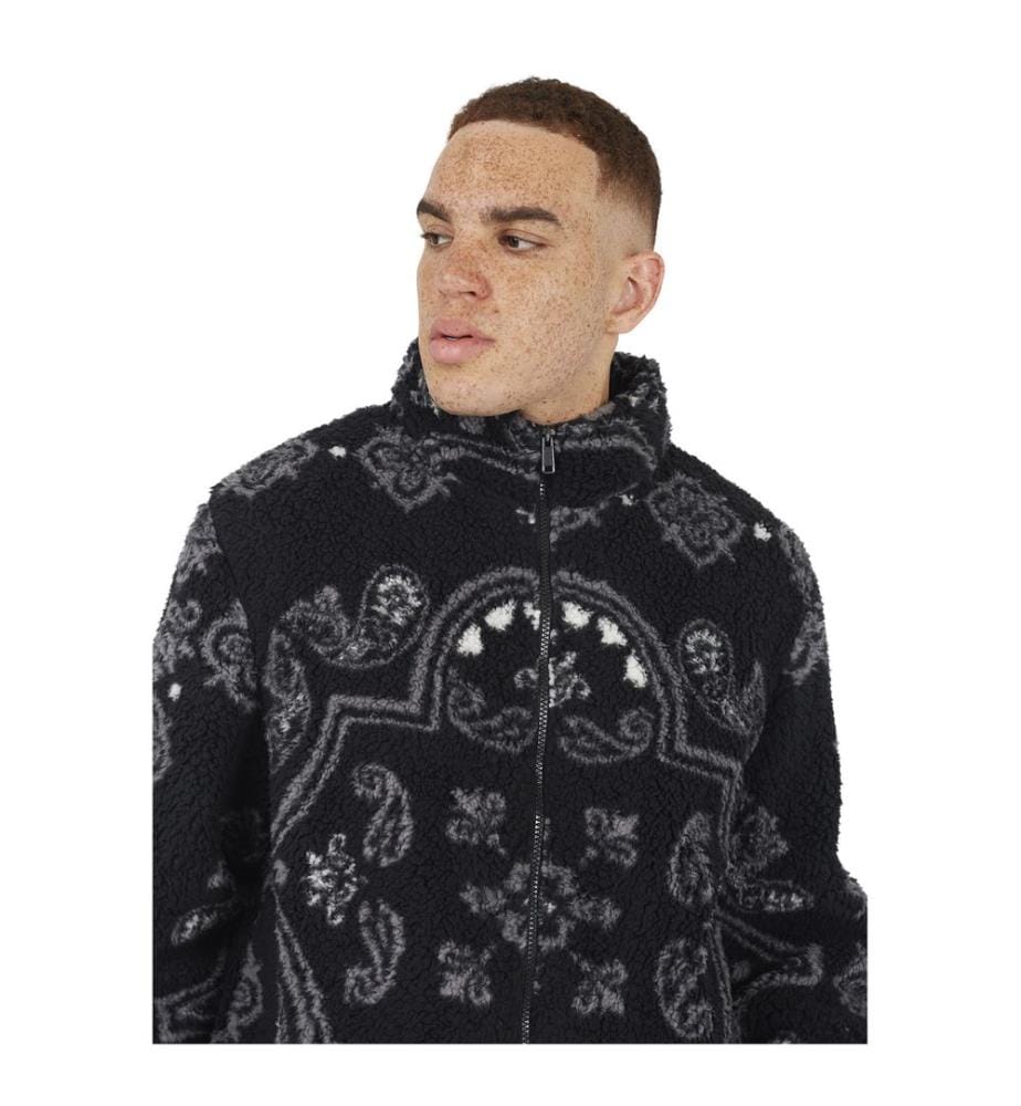 Brave Soul - Jacke für Herren, Weiter Stehkragen, Teddyfleece