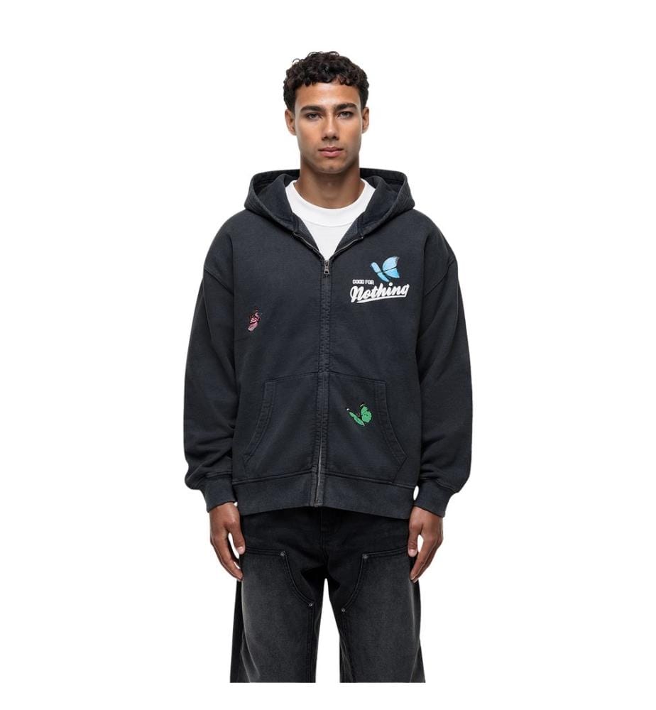 Good For Nothing - Hoodie mit durchgehendem Reissverschluss für Herren, Übergross