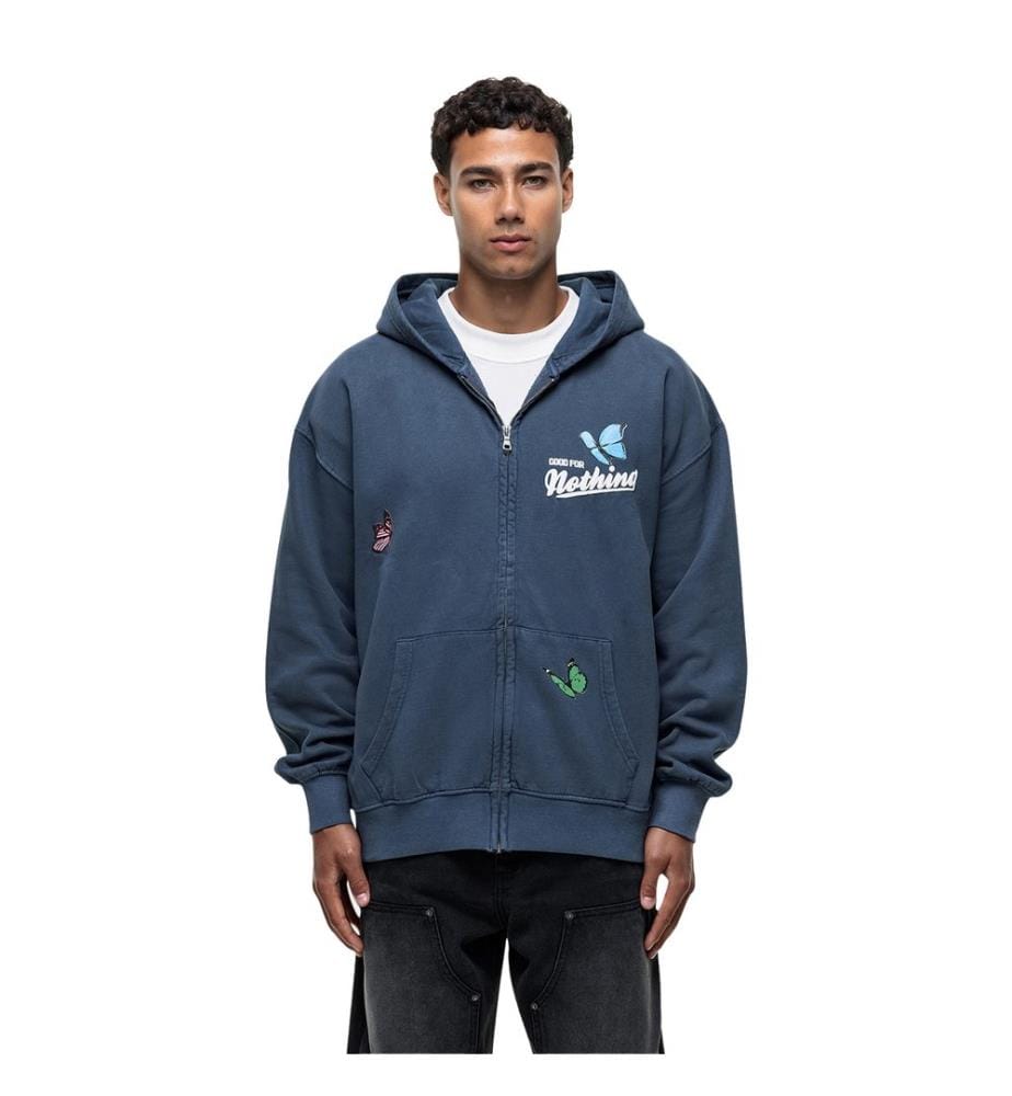 Good For Nothing - Hoodie mit durchgehendem Reissverschluss für Herren, Übergross