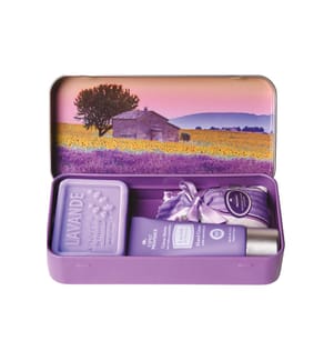 Geschenkset mit Seife (60 g), Duftsäckchen und Handcreme (30 ml)