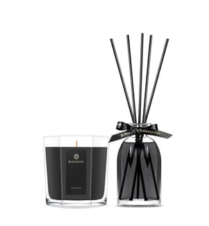 100ml, 200g - Geschenkset, Duftspender & Duftkerze Black Fig, Obsidian