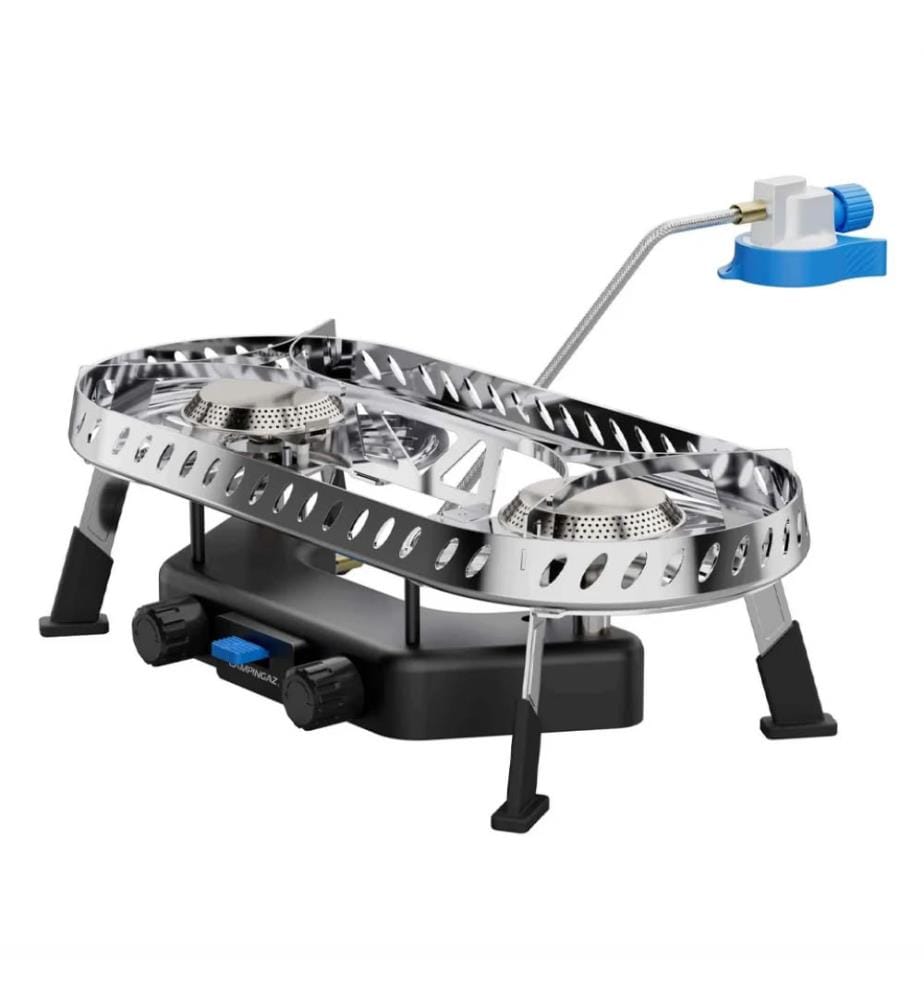 Réchaud 2 Feux Camp & Trek Connect Twin - Argenté et Noir