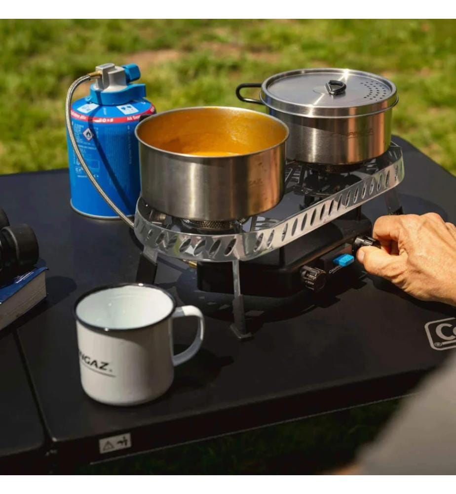 Réchaud 2 Feux Camp & Trek Connect Twin - Argenté et Noir