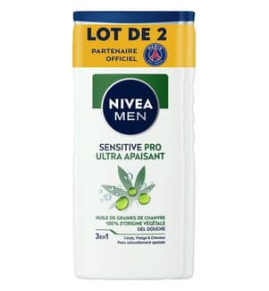 6er-Pack 3-in-1-Duschgels für Männer „Sensitive-Pro“ mit Hanfsamenöl – 250 ml
