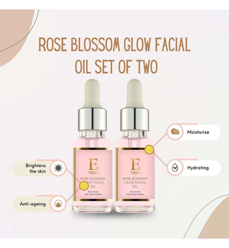 Confezione da 2 oli per il viso alla rosa - 30 ml