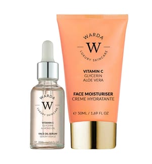 Set bestehend aus einer 50-ml-Feuchtigkeitscreme mit Vitamin C für strahlende Haut und einem 30-ml-Öl-Serum mit Vitamin C für strahlende Haut