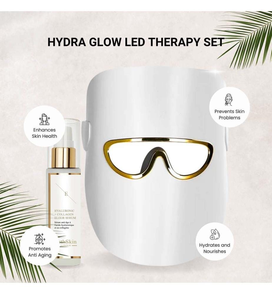 Set per la luminoterapia a LED con maschera e siero