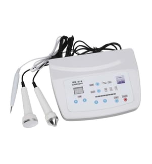 2-in-1-Ultraschall-Gesichtspflegegerät – 3 Aufsätze – Weiss