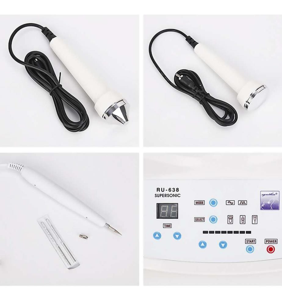 2-in-1-Ultraschall-Gesichtspflegegerät – 3 Aufsätze – Weiss